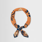 Sloane Painted Flower Neckscarf orange/navy Wax London