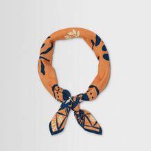 Sloane Painted Flower Neckscarf orange/navy Wax London