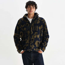 Tate Fleece Shapes Borg navy/khaki Wax London