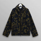 Tate Fleece Shapes Borg navy/khaki Wax London