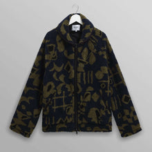 Tate Fleece Shapes Borg navy/khaki Wax London