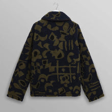 Tate Fleece Shapes Borg navy/khaki Wax London