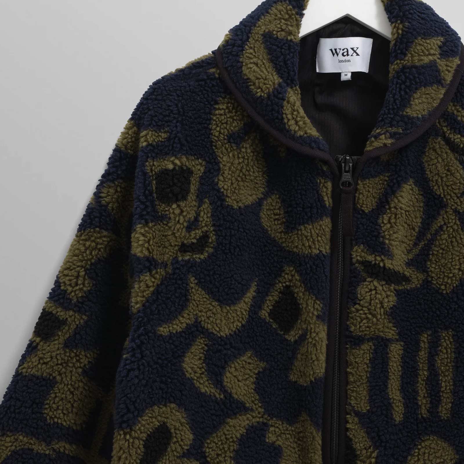 Tate Fleece Shapes Borg navy/khaki Wax London