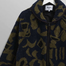Tate Fleece Shapes Borg navy/khaki Wax London