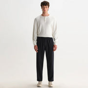 Tyne Wool Blend Trousers navy