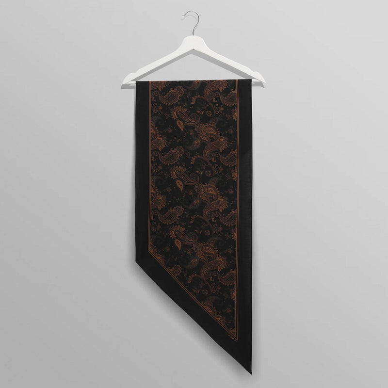 Vallance - Paisley Neck Scarf black/brown Wax London