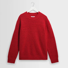 Wilde Fluffy Wool Blend Crew red