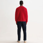 Wilde Fluffy Wool Blend Crew red