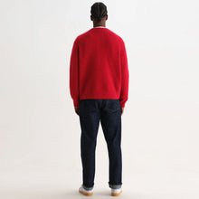 Wilde Fluffy Wool Blend Crew red
