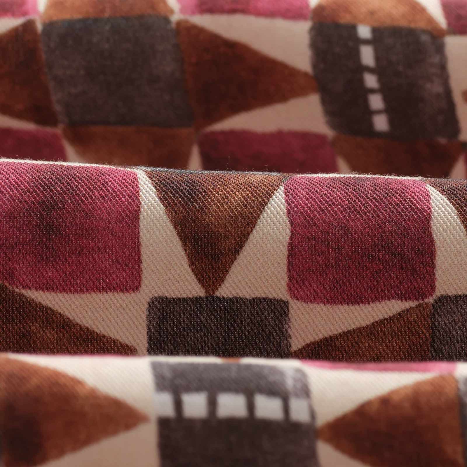 Sloane - Burgundy Painted Geometric Neck Scarf burgundy/multi Wax London