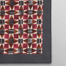 Sloane - Burgundy Painted Geometric Neck Scarf burgundy/multi Wax London