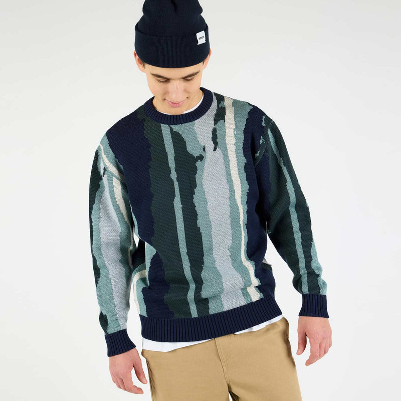 WeJohnson Jumper navy blue-dark green 261.506-486 Wemoto