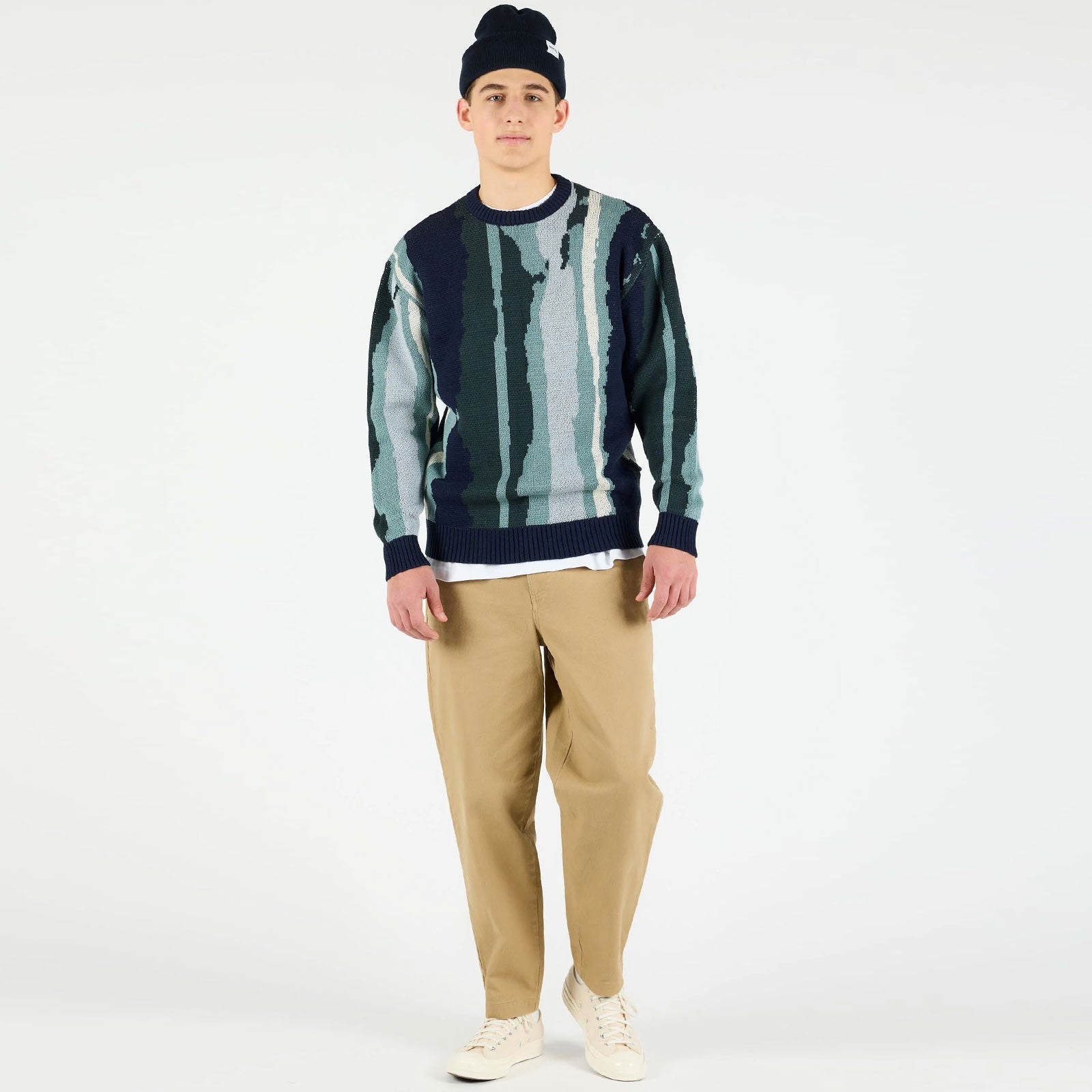 WeJohnson Jumper navy blue-dark green 261.506-486 Wemoto