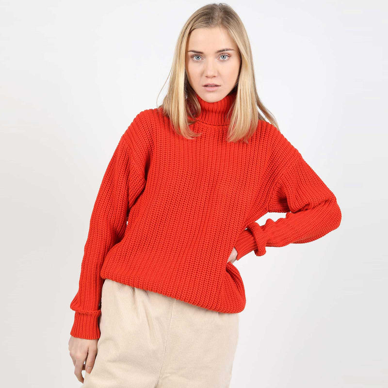 Marta Turtle Neck Pullover burnt henna