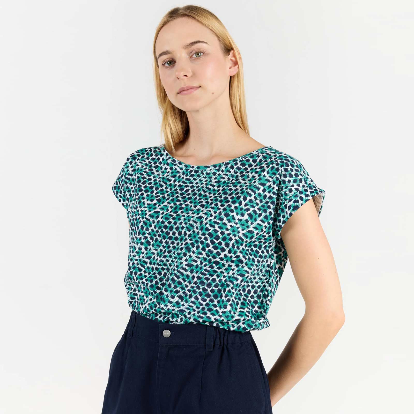 WeAmbre Top navy blue-atlantic green Wemoto