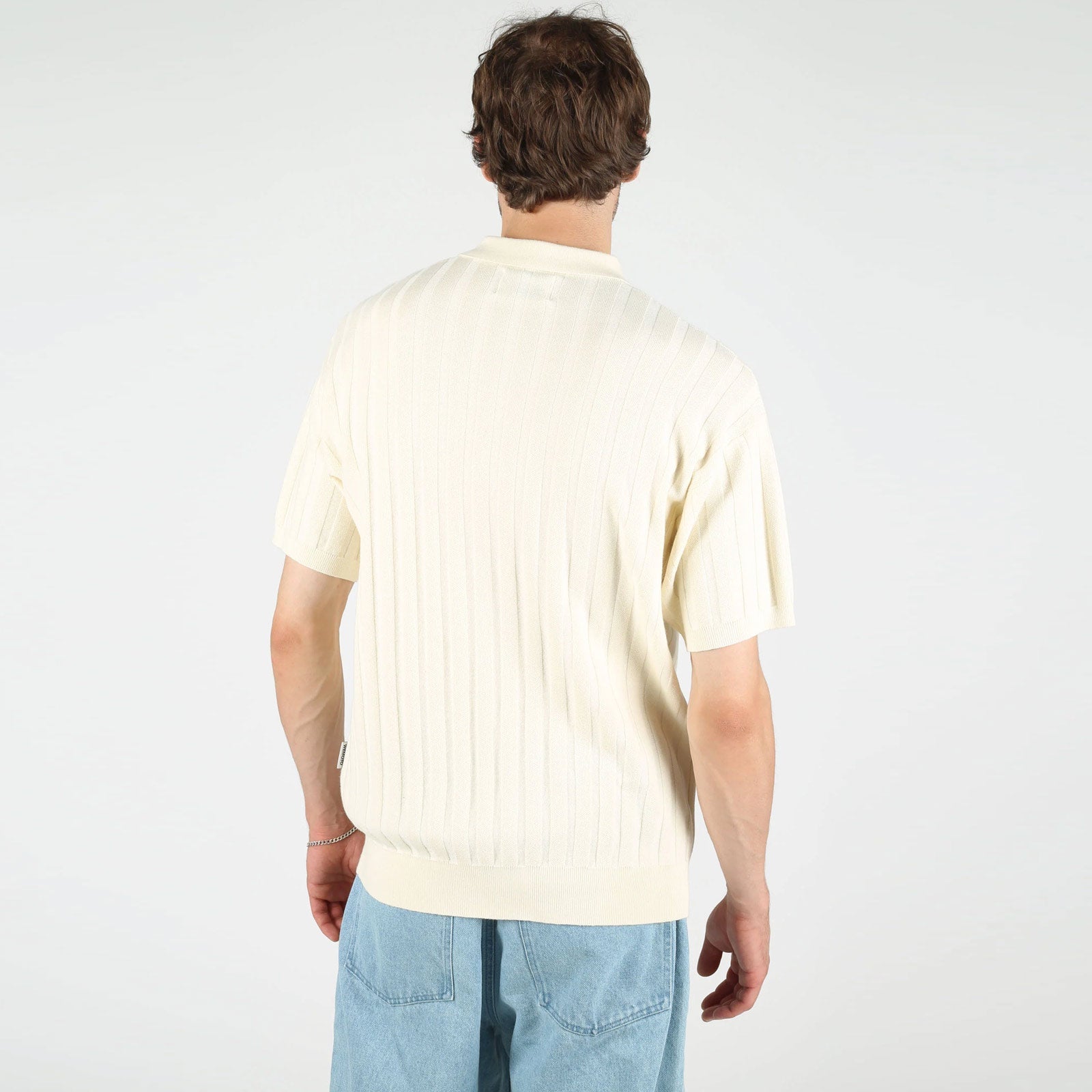 WeBo Knit Polo Shirt ecru Wemoto