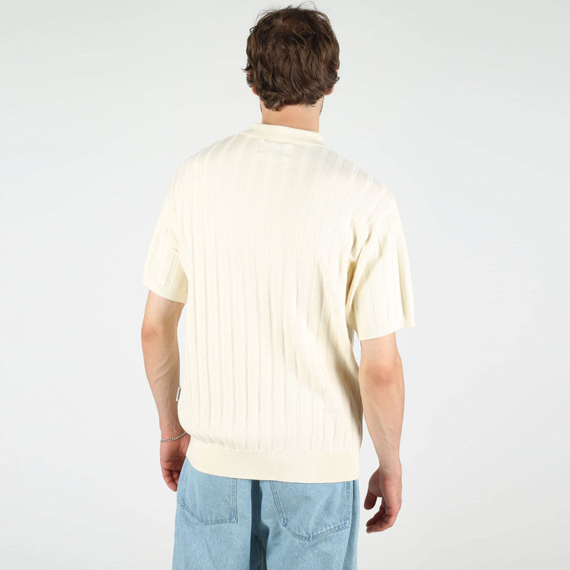 WeBo Knit Polo Shirt ecru Wemoto