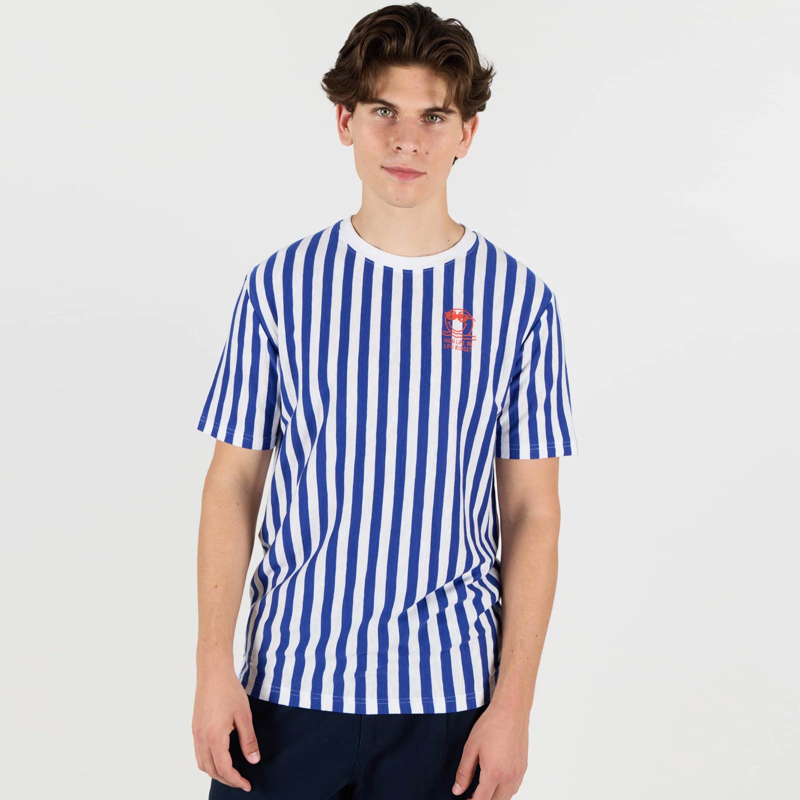 WeBudget Tee white-royal blue Wemoto