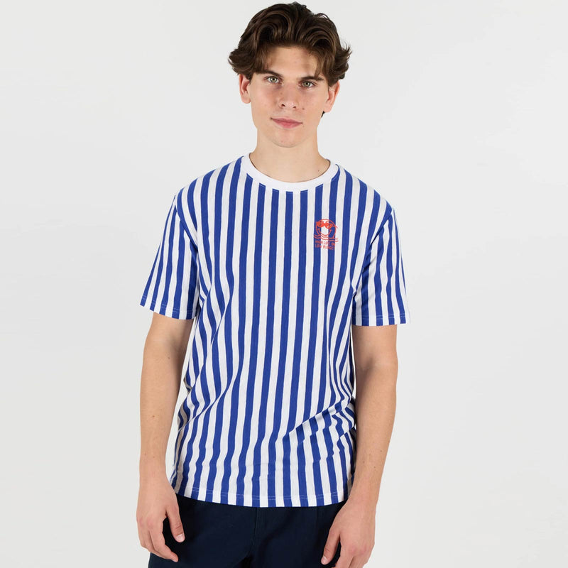 WeBudget Tee white-royal blue Wemoto
