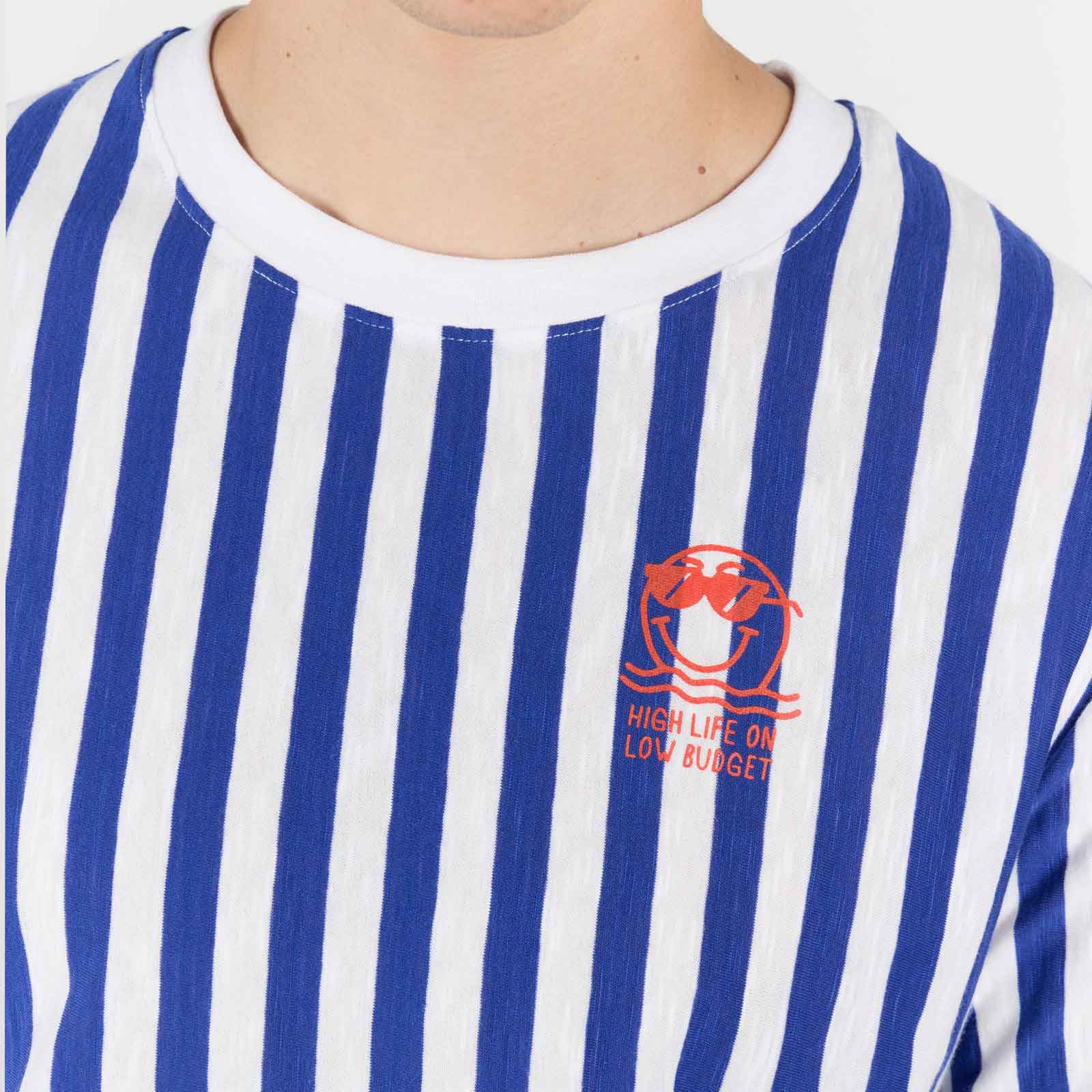 WeBudget Tee white-royal blue Wemoto