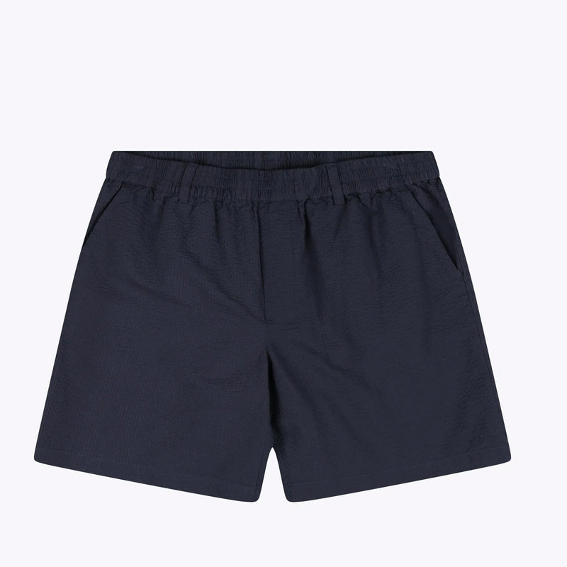 WeDevon Seersucker Shorts dark navy Wemoto