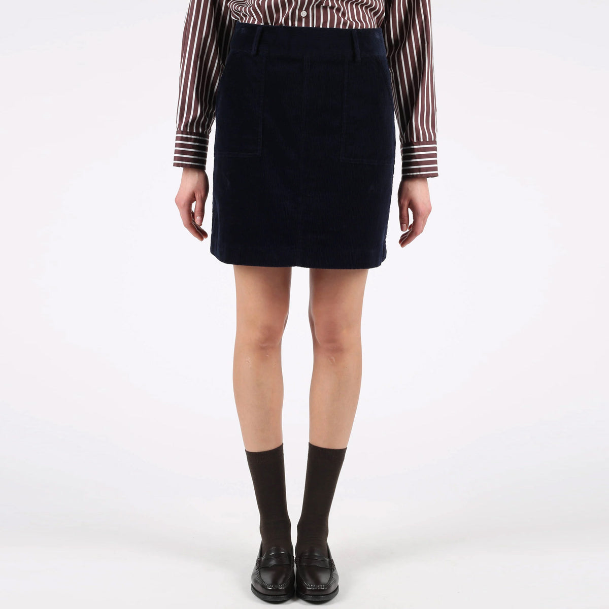 WeElla Cord Skirt navy blue