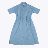 WeFae Maxi Shirt Dress blue