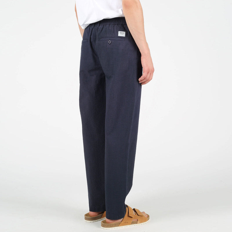 WeGrover Seersucker Pants dark navy Wemoto