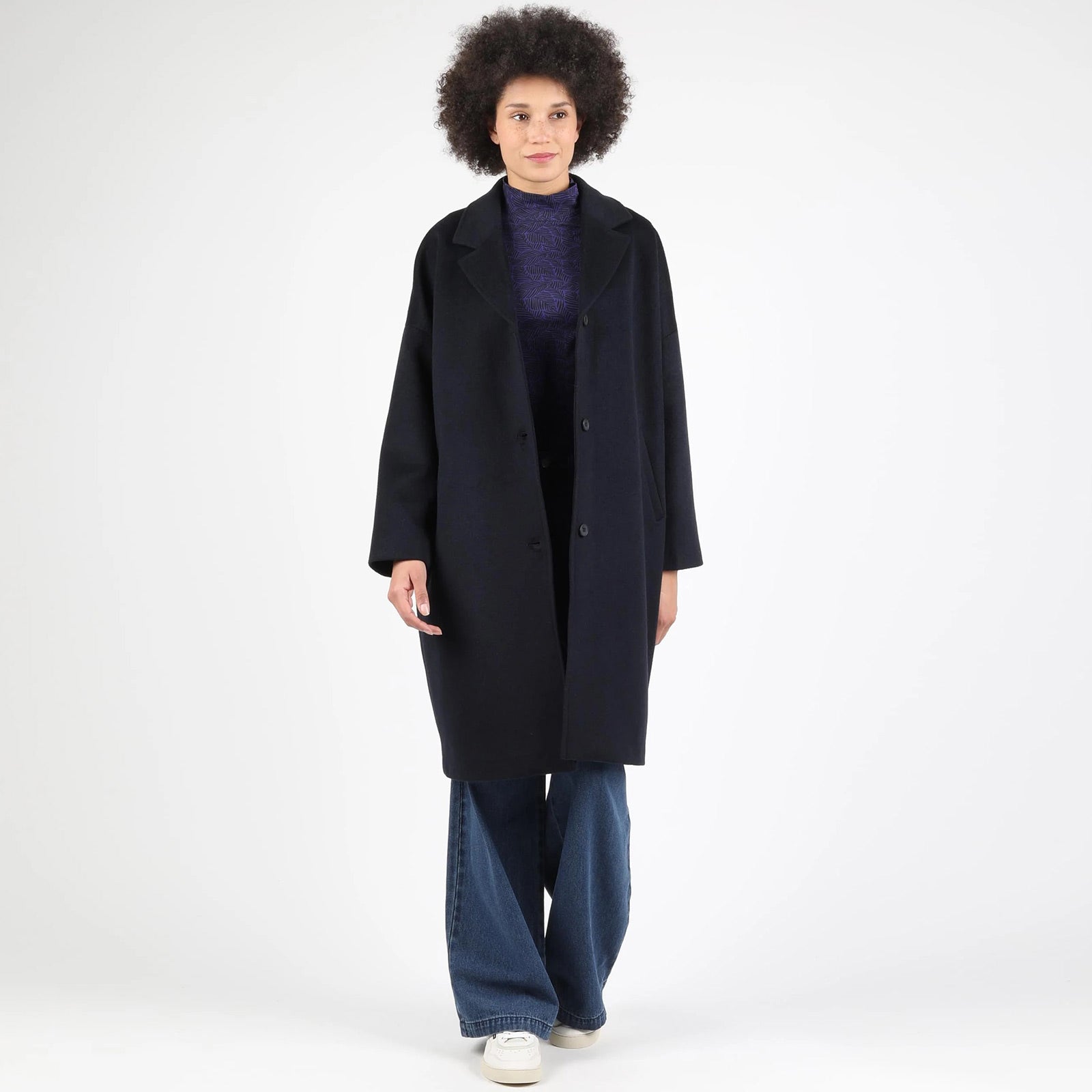 WeLeanne Coat navy blue