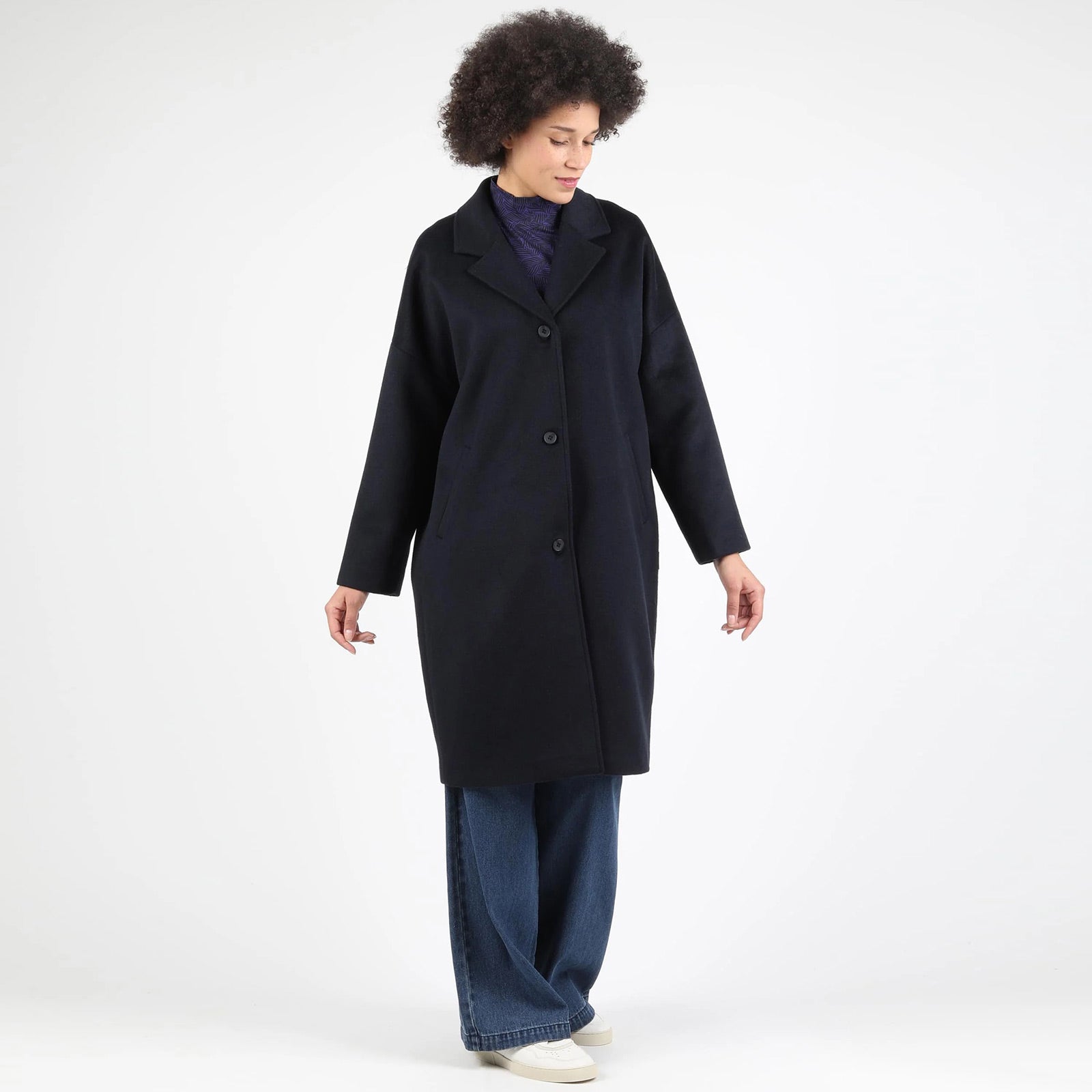 WeLeanne Coat navy blue