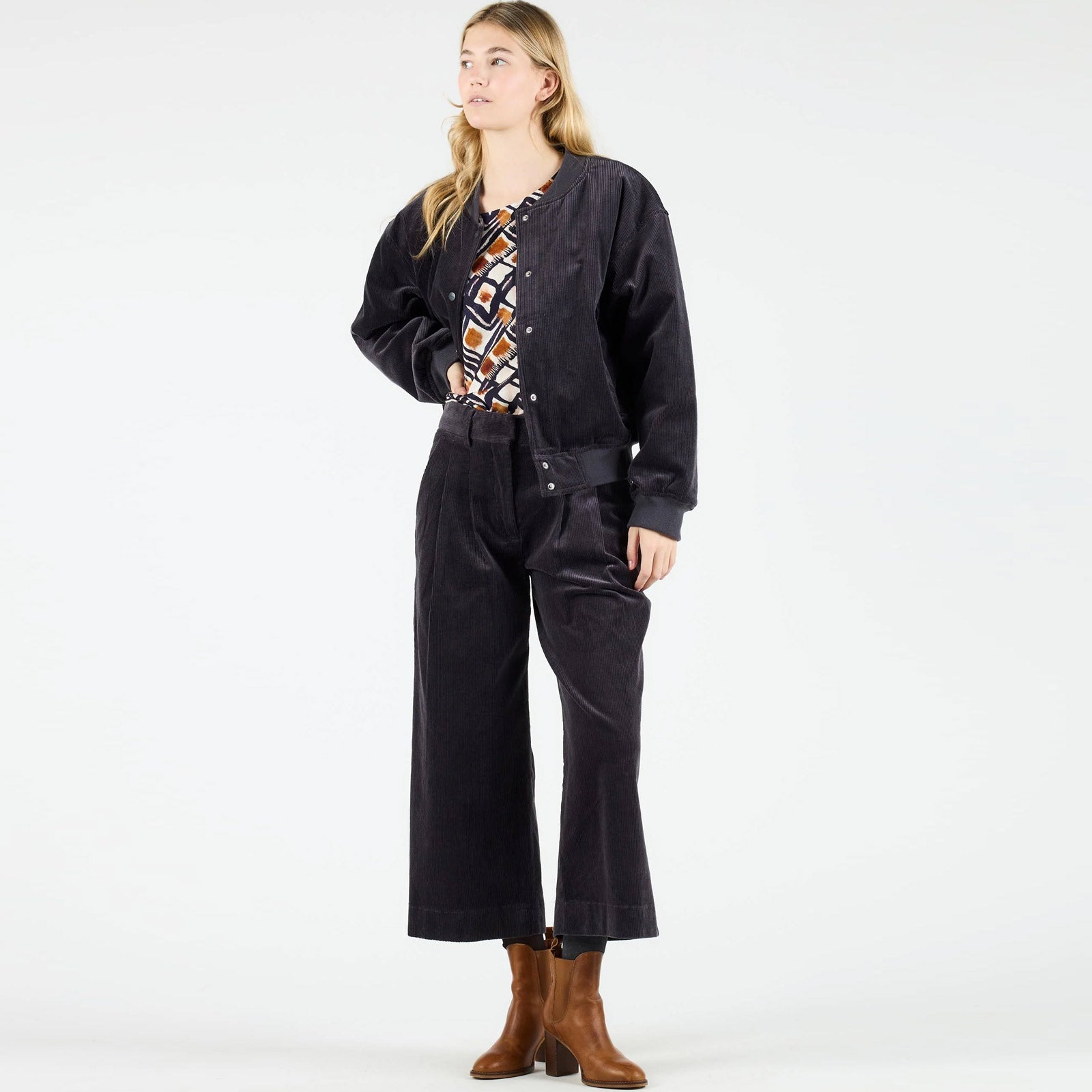 WeLilly Cord Jacket dark grey Wemoto
