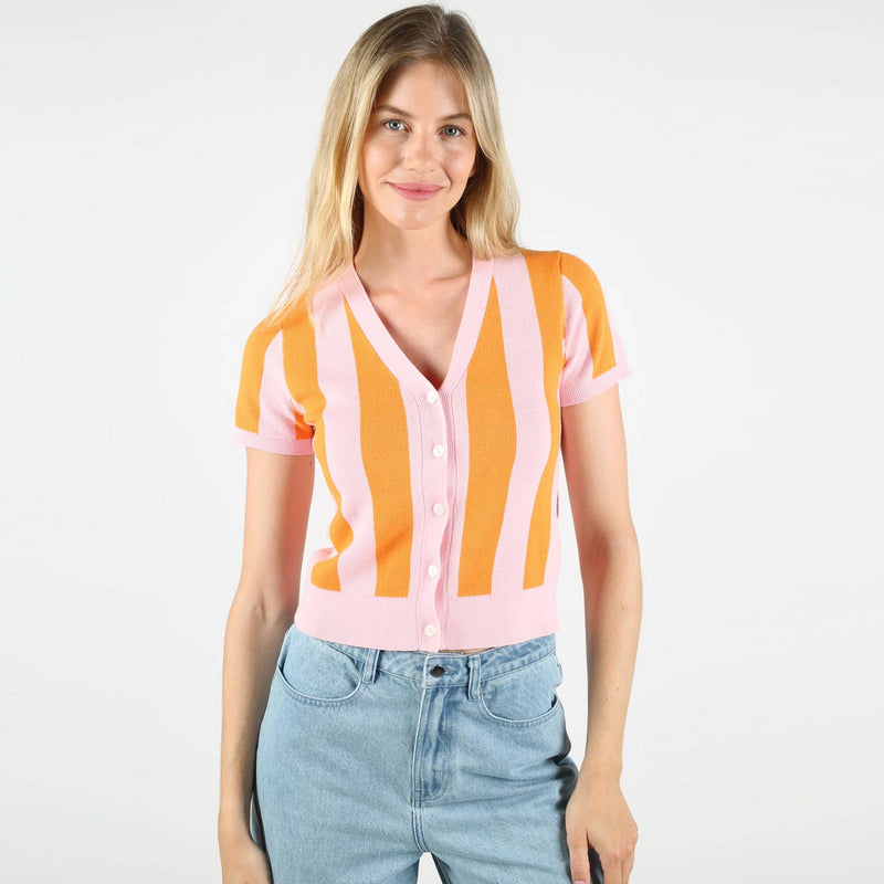 WeMila Short Sleeve Cardigan peach-pink Wemoto