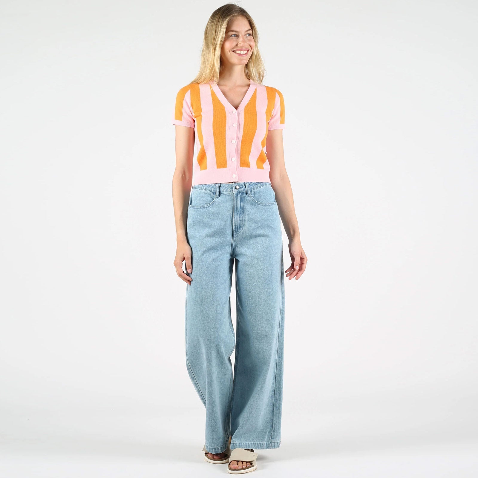 WeMila Short Sleeve Cardigan peach-pink Wemoto