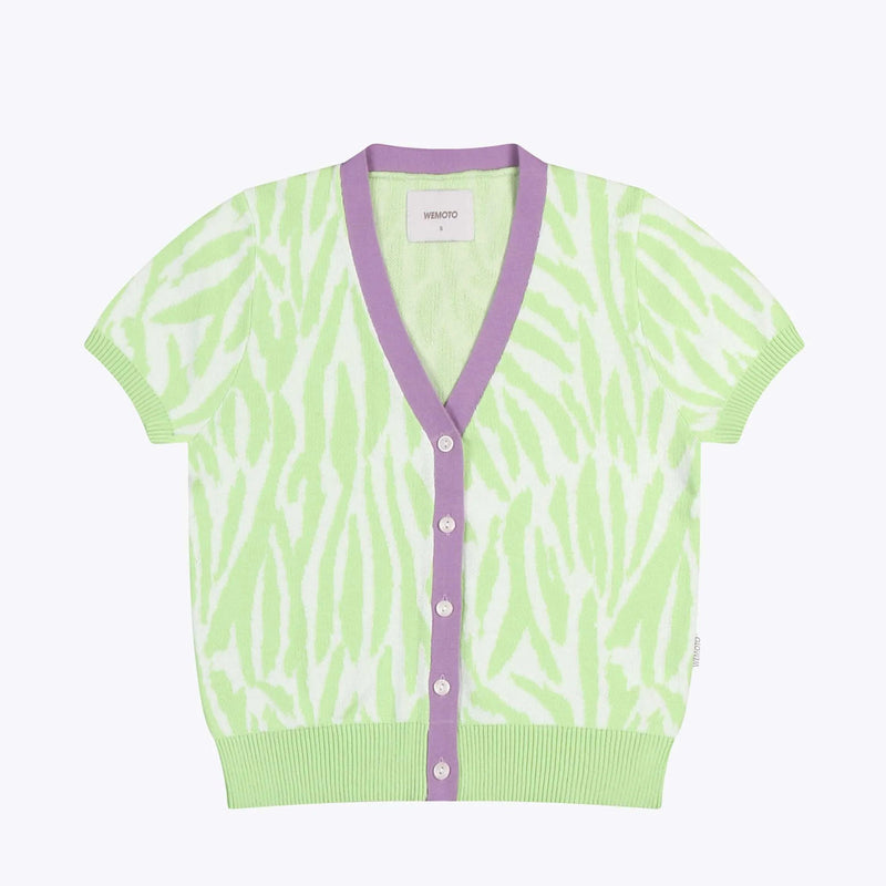 WeMila Short Sleeve Cardigan pistacchio