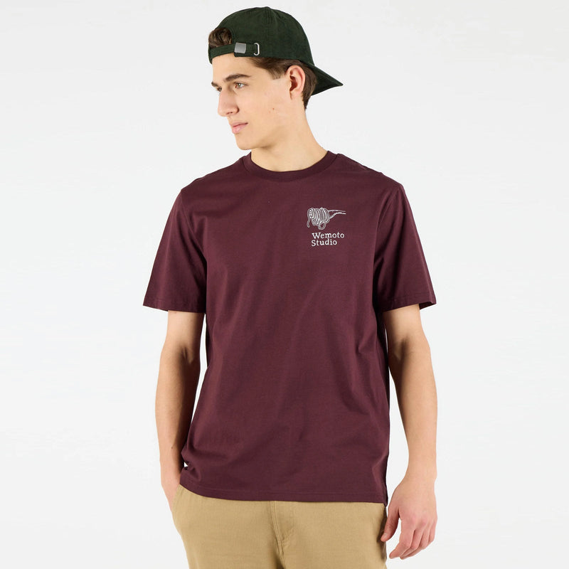 WePasta Club Tee red brown 264.120-870 Wemoto