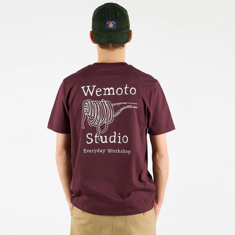 WePasta Club Tee red brown 264.120-870 Wemoto