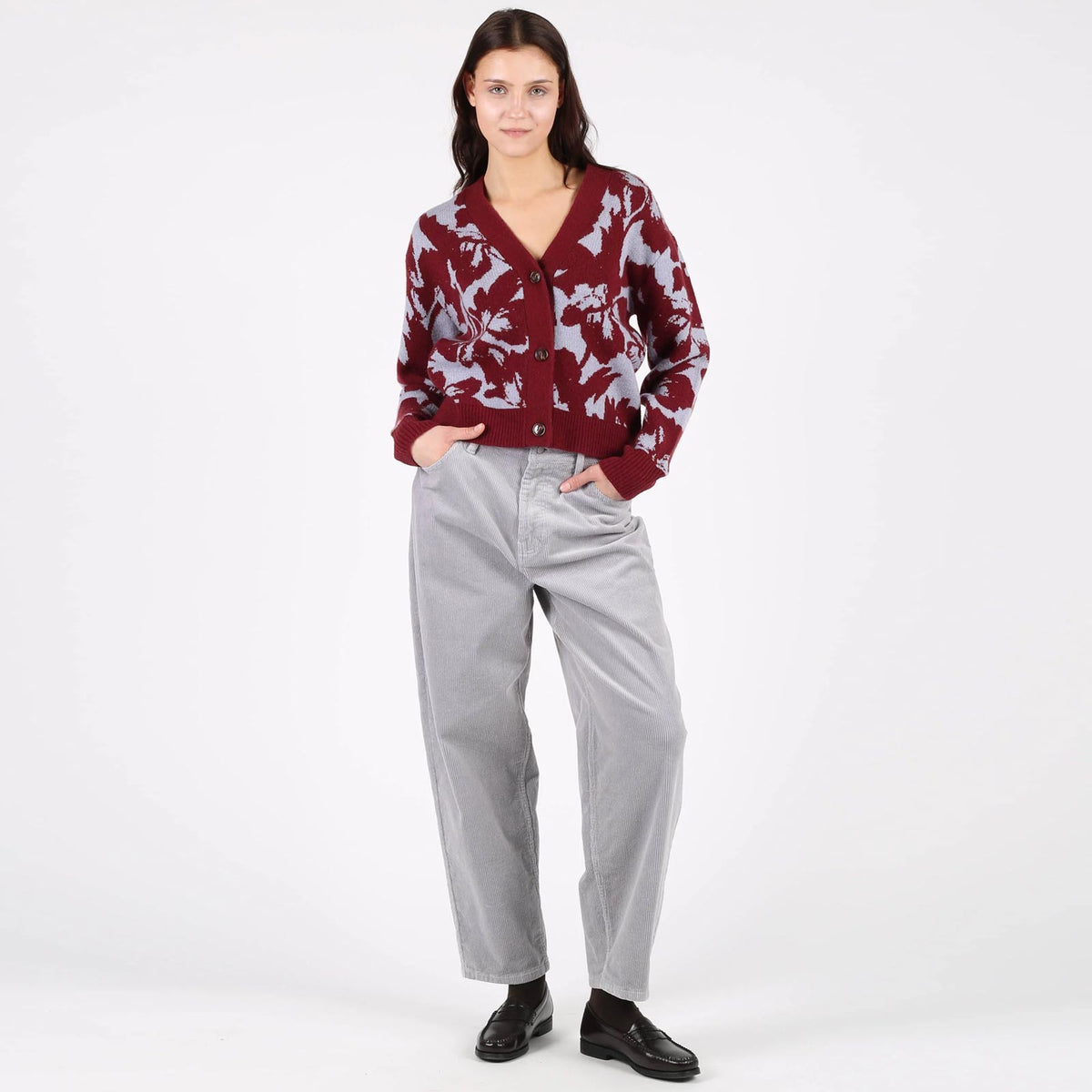 WeRuth Cardigan bordeaux/blue
