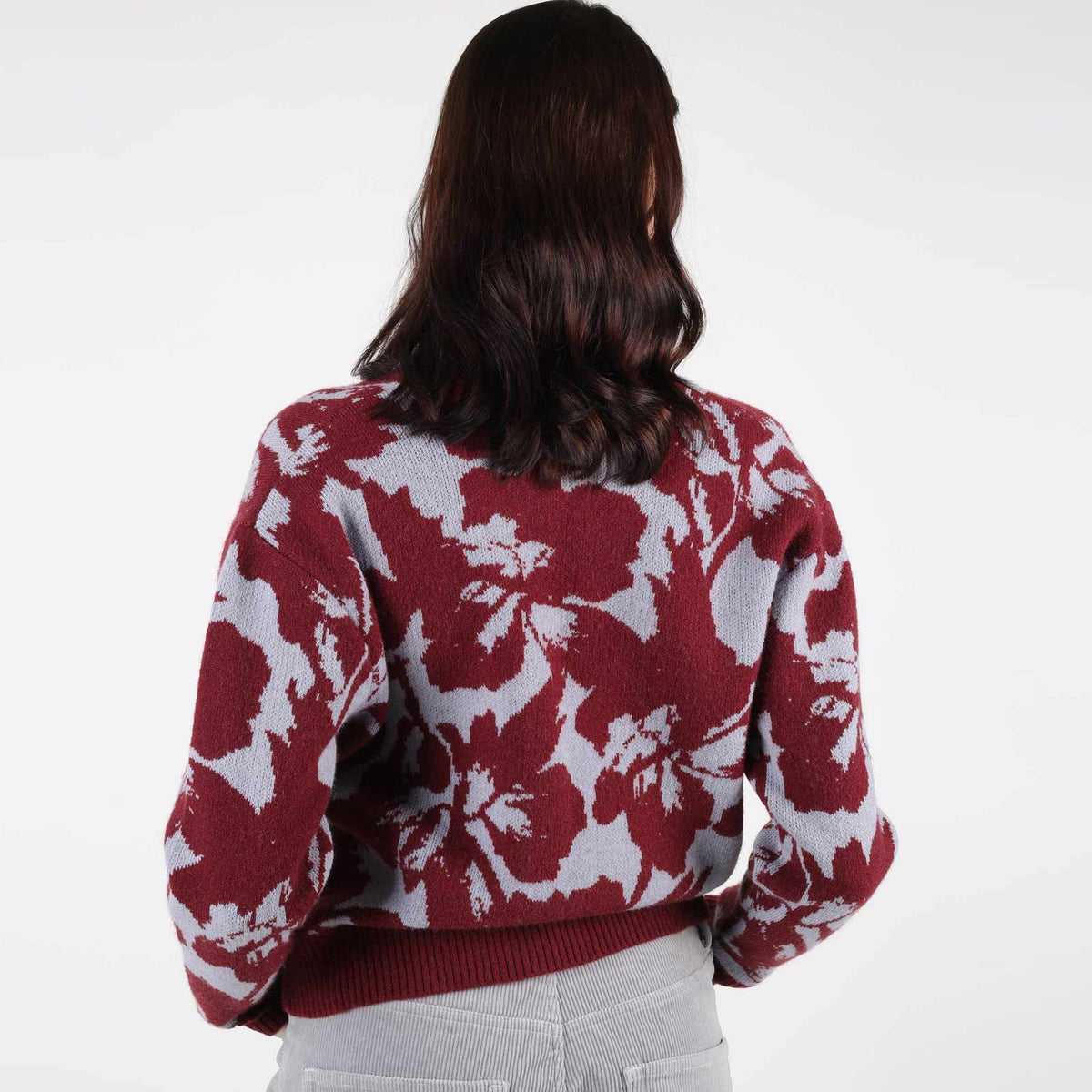 WeRuth Cardigan bordeaux/blue