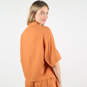 WeSara Linen Shirt terracotta Wemoto