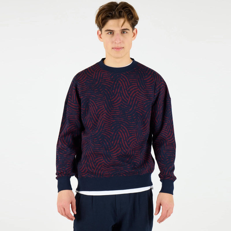 WeScott Jumper navy blue-burgundy