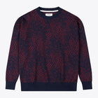 WeScott Jumper navy blue-burgundy