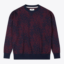 WeScott Jumper navy blue-burgundy