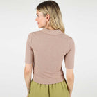 WeSofia Knit Polo Shirt almond Wemoto