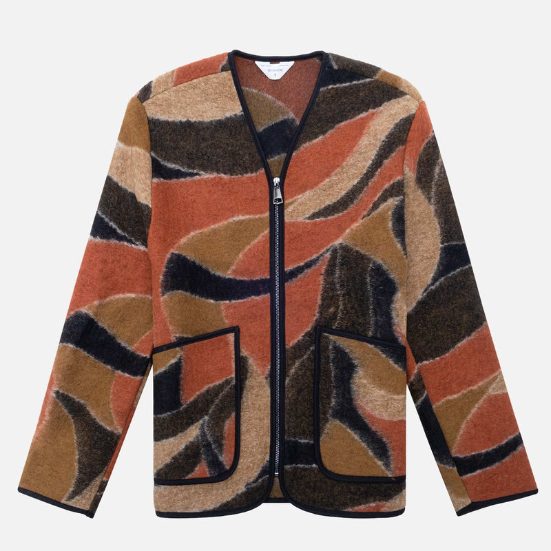 Cameron Zip Cardigan africa Wooden