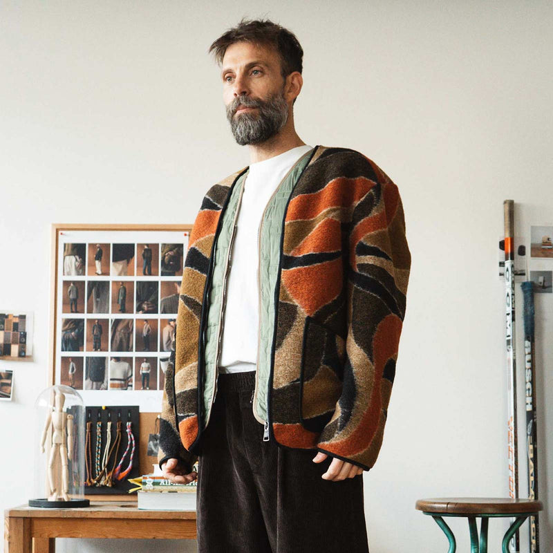 Cameron Zip Cardigan africa Wooden