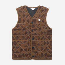 Rail Jacquard Vest terra Wooden