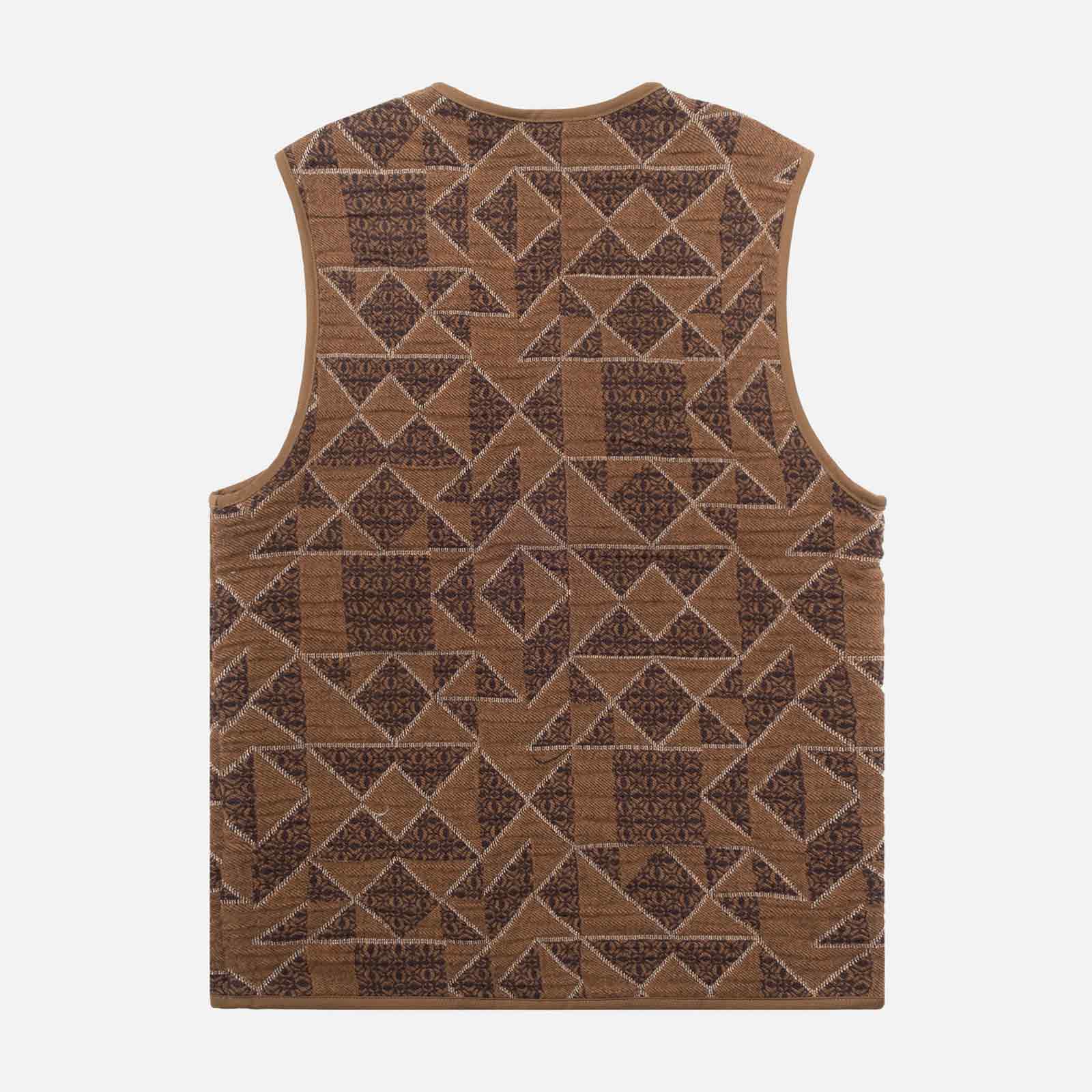 Rail Jacquard Vest terra Wooden