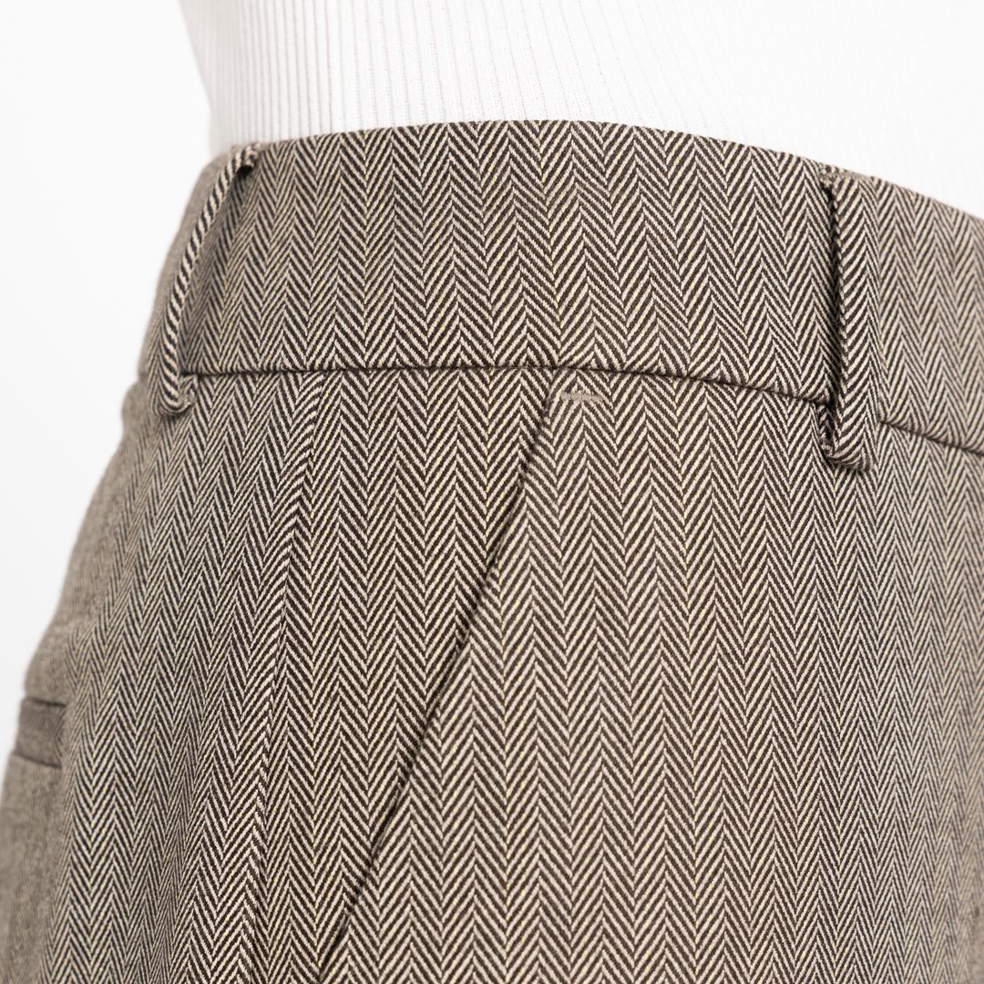 Dena 108 Trousers brown herringbone