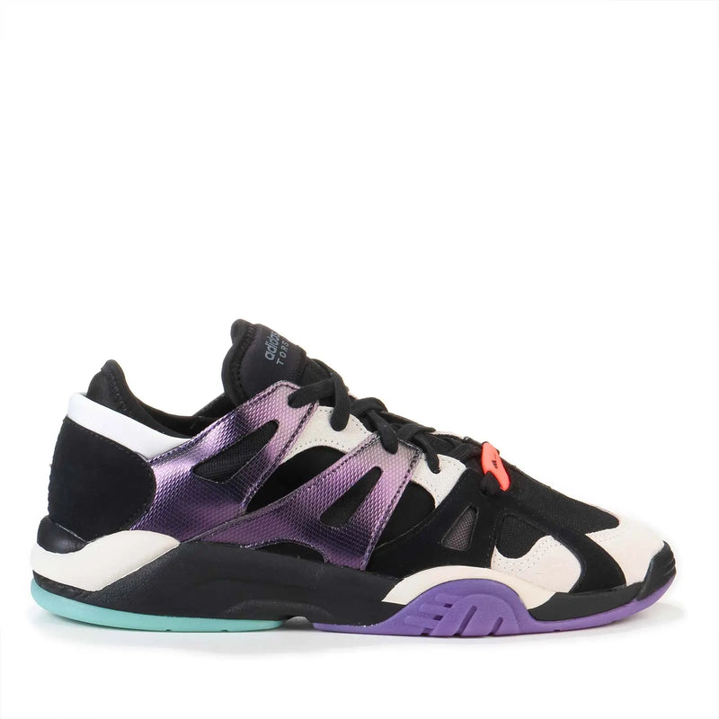 Dimension Low core black/raw white/active purple Adidas