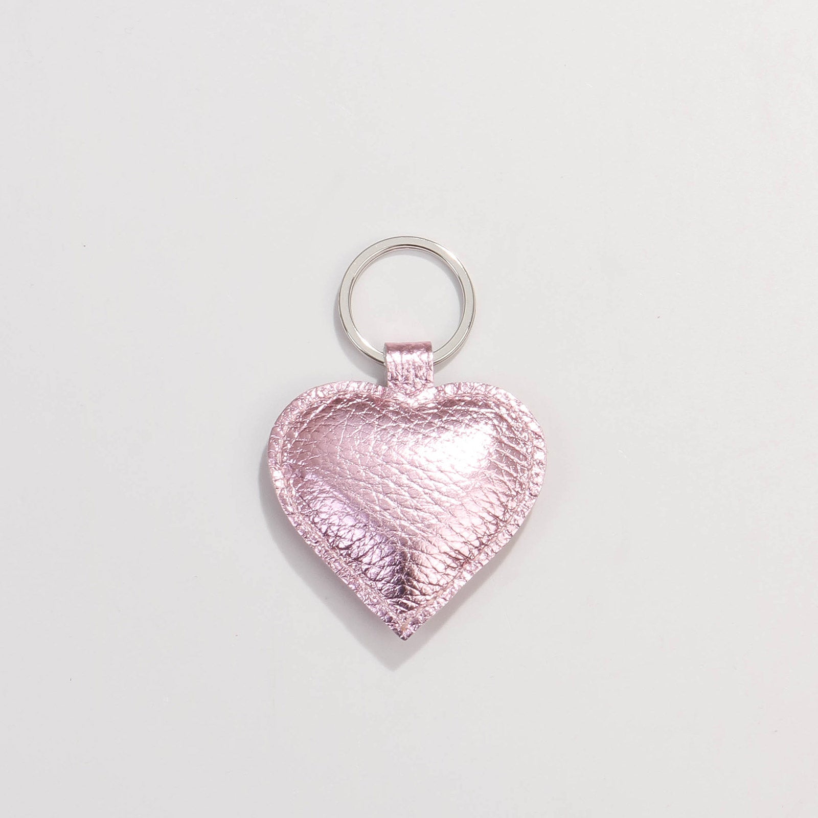 Heart Keyring metallic rosé